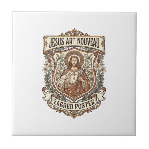 Jesus Art Nouveau Cartaz Sagrado Jesus Art Nouveau