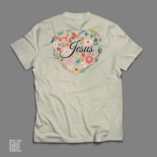 Jesus Boho Christian Heart Motif Inspirational