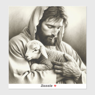 JESUS Bom Pastor adesivo grande