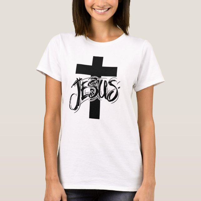 "JESUS" Camiseta masculina cristã (Frente)