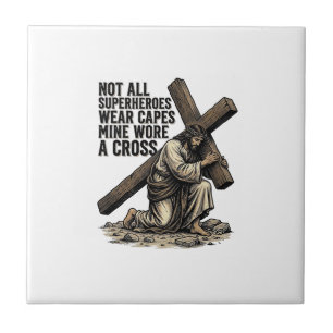 Jesus Carregando a Cruz Cristão Vintage