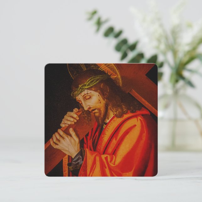 Jesus carrying the cross card (Em pé/Frente)