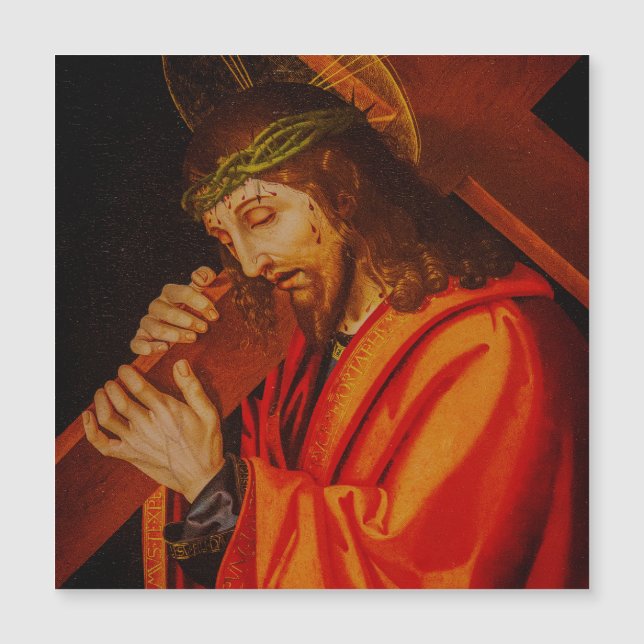 Jesus carrying the cross magnet (Frente)