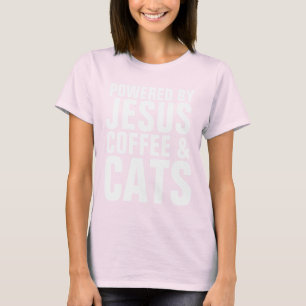 JESUS CATS CAFÉ, t-shirts cristãs, camisas de suor
