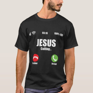 Jesus Chama Camisa Christian Cross Modern Beli