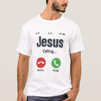 Jesus Chamando Design de Camiseta Cristã para Tela