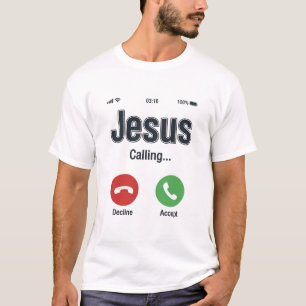 Jesus Chamando Design de Camiseta Cristã para Tela