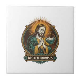 Jesus Chip Quebrado Preso Na Tigela De Molho Humor
