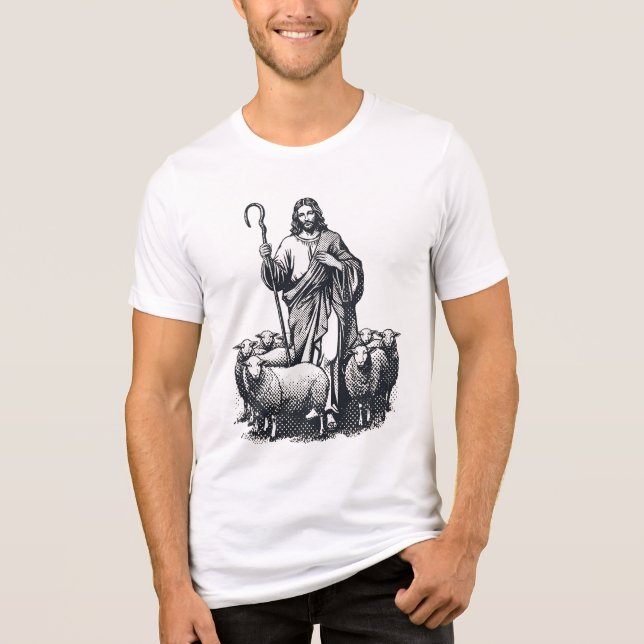Jesus Christ the good shepherd T-Shirt (Frente)
