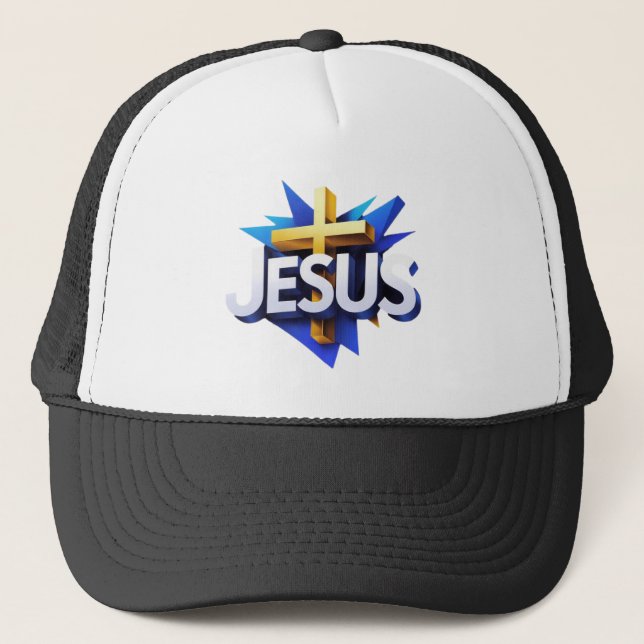 Jesus Christian Trucker Hat - Fé - Boné inspirado (Frente)