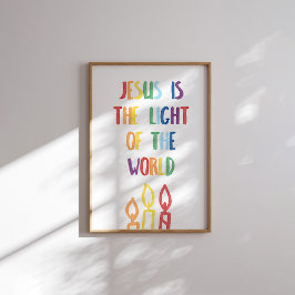 Jesus Colorido é a luz do mundo poster