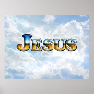 Jesus com Nuvens - Poster
