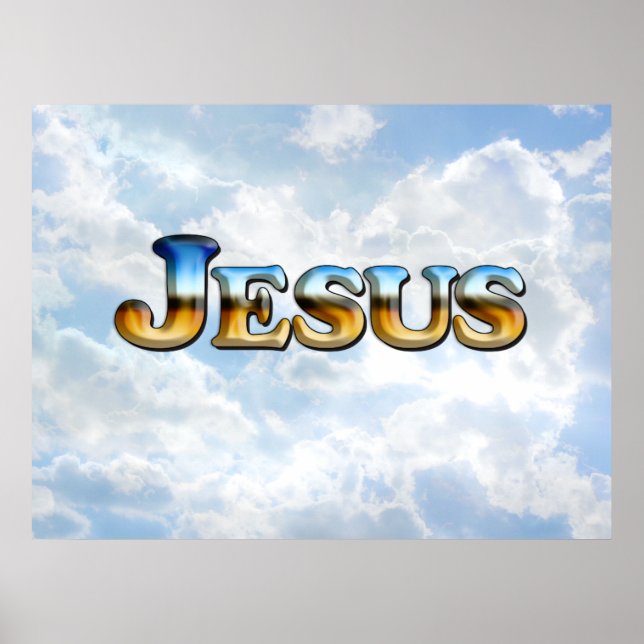 Jesus com Nuvens - Poster (Frente)