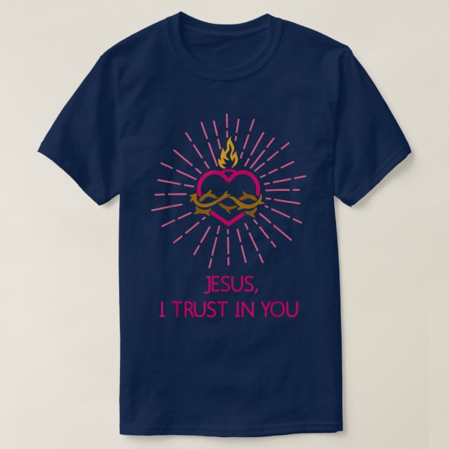 Jesus confio em você, fé amor deus camisa (Frente do Design)
