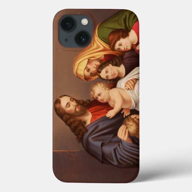 Jesus Cristo com Crianças Arte Premium Fina (Verso)