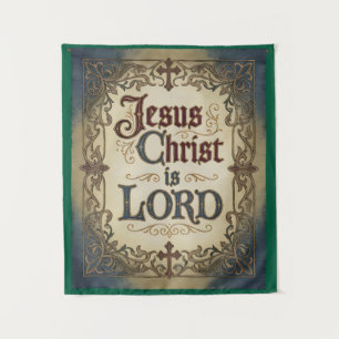 'Jesus Cristo é SENHOR' Tapeçaria Cristã Inspirada