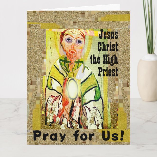 Jesus Cristo o Cartão de Saudação Dobrado do Alto  (Frente)