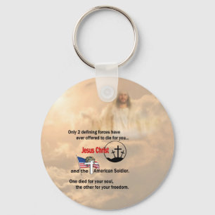 Jesus Cristo & o chaveiro americano do soldado