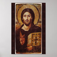 Jesus Cristo Pantocrator - Ícone Cristão Impressão
