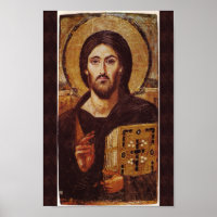 Jesus Cristo Pantocrator - Ícone Cristão Poster