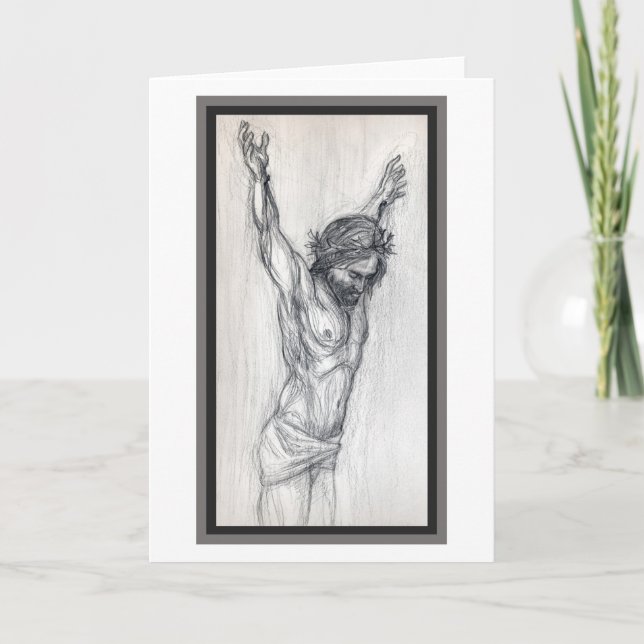 "Jesus cruz." Cartão (Frente)