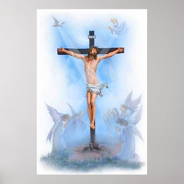 Jesus cruzando com aves poster (Frente)