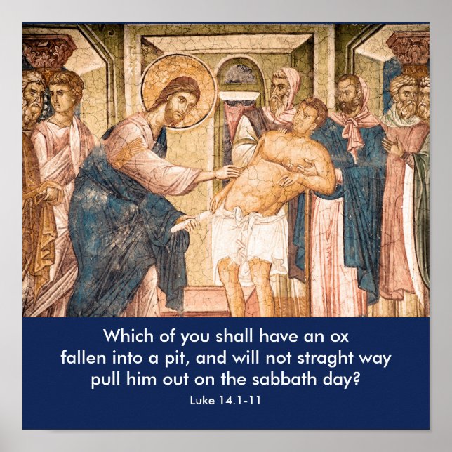 Jesus cura o homem com a gota - Poster (Frente)