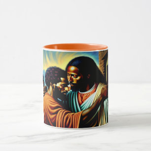 Jesus cura uma caneca de cego