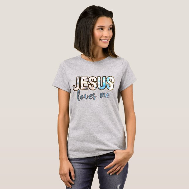 Jesus das mulheres me ama camiseta básica (Frente Completa)