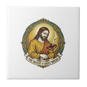 Jesus Derrotado Fumando Torradas Queimadas Cozinha