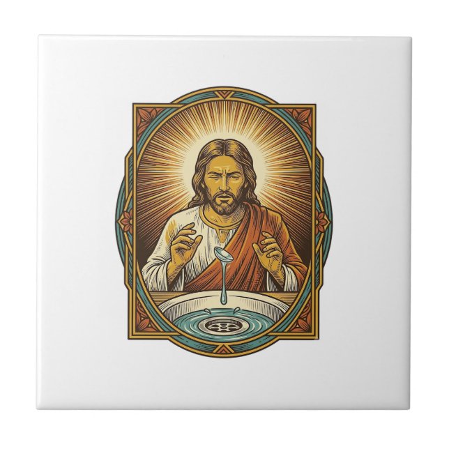 Jesus Derrubou Lente de Contato no Ralo da Pia do  (Frente)