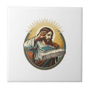 Jesus Derrubou o Rosto do Telefone no Concreto Pla