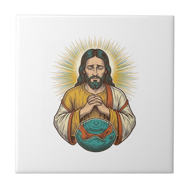 Jesus desapontado Bola de Exercício Murcha Falha n (Frente)