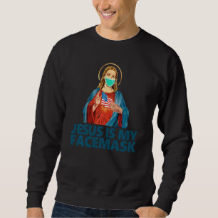 Jesus é a minha camiseta engraçada anti-máscara de