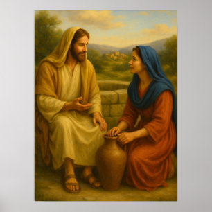 Jesus e a Mulher junto ao Poço ™ LDS Poster de Par