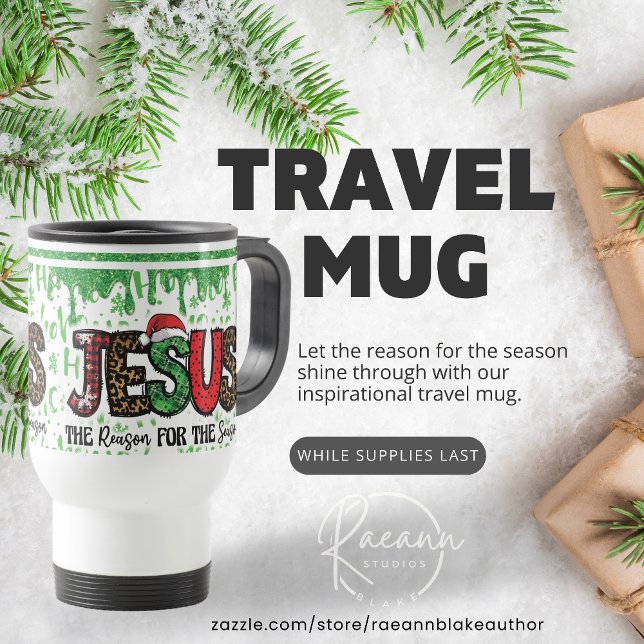 Jesus é a razão da Caneca de viagem da temporada (Criador carregado)