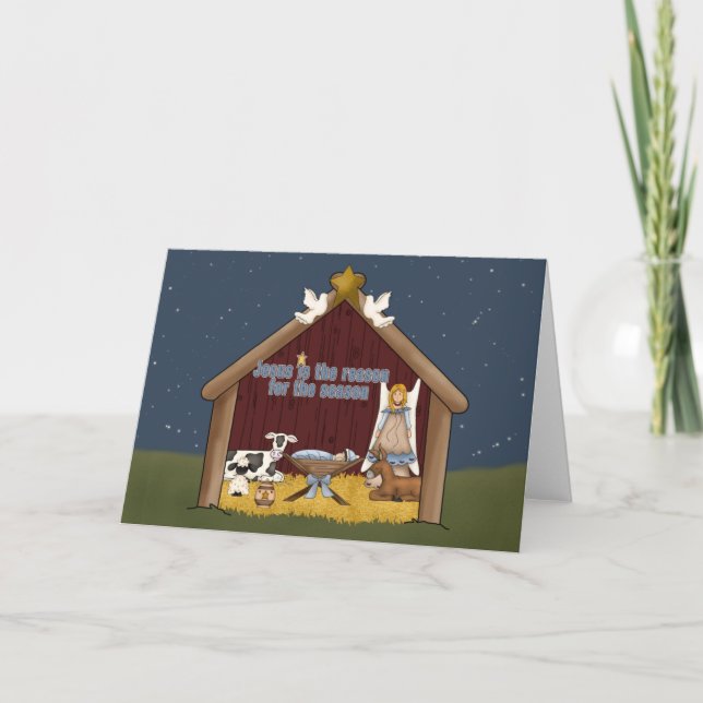 Jesus é a razão do cartão de saudação da temporada (Frente)