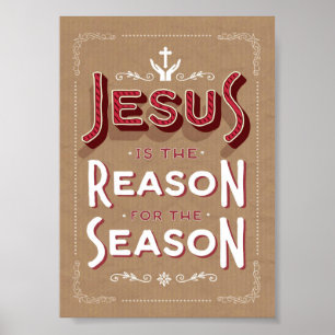 Jesus é a razão para o poster da arte da estaç