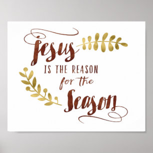 Jesus é a razão para o poster da arte da estaç