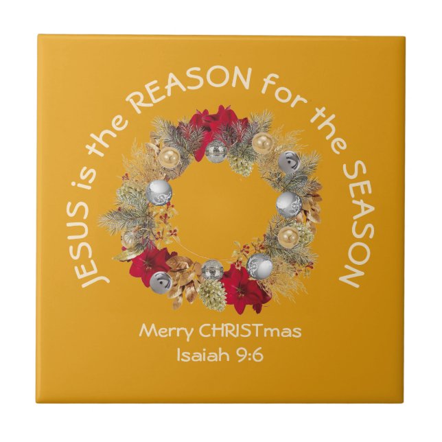 JESUS É A RAZÃO PELA QUAL O Natal Amarelo Cer (Frente)