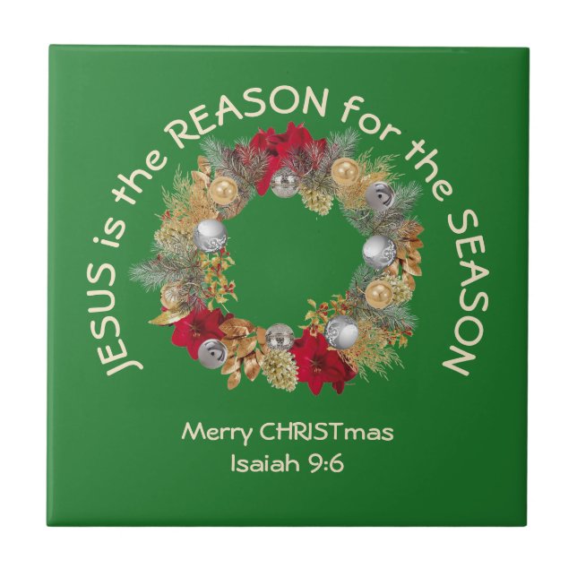 JESUS É A RAZÃO PELA QUAL O Natal Cristão Verde (Frente)