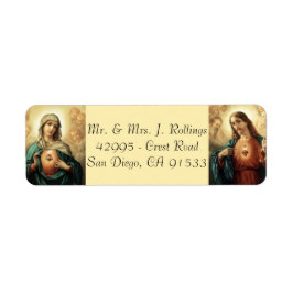 Jesus e abençoada Virgem Maria Devolvem etiquetas
