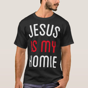 Jesus É Meu Parceiro Camiseta de Citação Engraçada