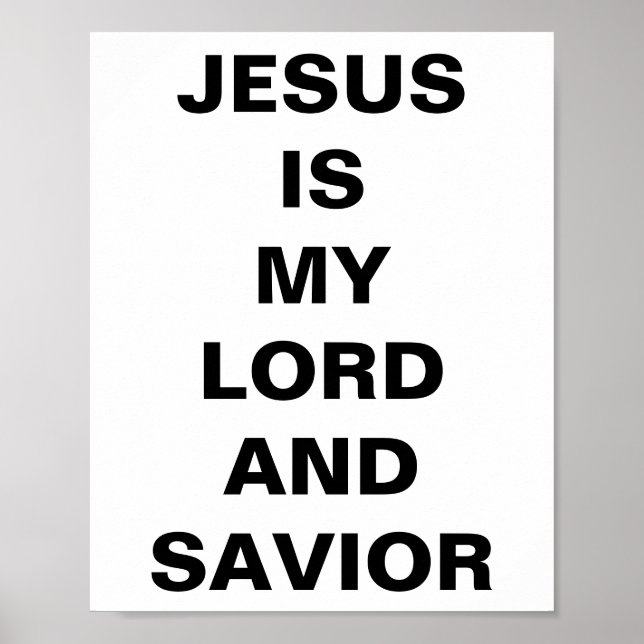 "Jesus é meu Senhor e salvador" Poster (Frente)