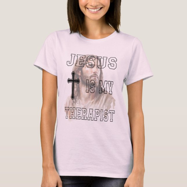 Jesus é minha camiseta clássica terapeuta (Frente)