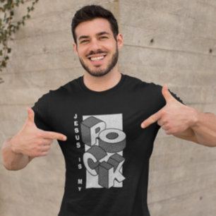 JESUS É MINHA ROCHA Camiseta Cristã Isométrica