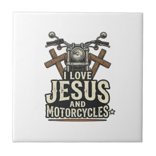 Jesus e Motocicletas Desenho de Cristão Veterano M