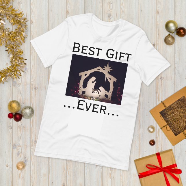 Jesus é o melhor presente na camiseta de Natal (Nativity Christmas T-shirt)