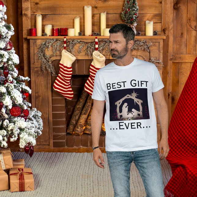 Jesus é o melhor presente na camiseta de Natal (Best Gift Ever Matching Family Christmas T-Shirts)