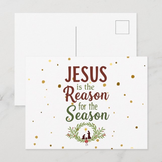 Jesus É O Motivo Do Cartão Postal Da Estação (Frente/Verso)